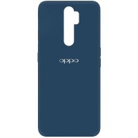 Чехол Silicone Cover My Color Full Protective (A) для Oppo A5 (2020) / Oppo A9 (2020) Синий (6605)