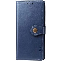 Кожаный чехол книжка GETMAN Gallant (PU) для Xiaomi Redmi 9 Синий (6703)