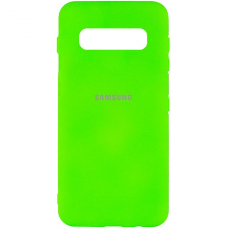Чехол Silicone Cover My Color Full Protective (A) для Samsung Galaxy S10 Салатовий (15682)
