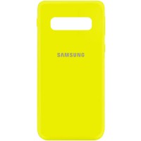 Чехол Silicone Cover My Color Full Protective (A) для Samsung Galaxy S10 Желтый (15686)