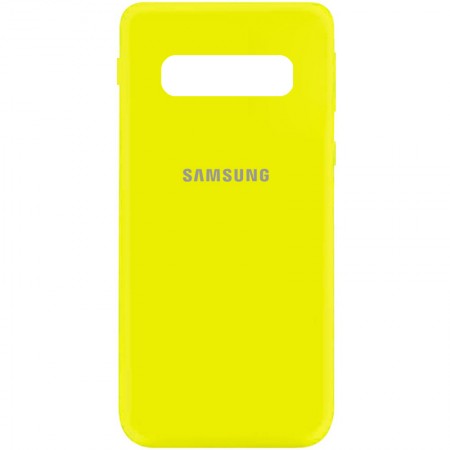 Чехол Silicone Cover My Color Full Protective (A) для Samsung Galaxy S10 Желтый (15686)