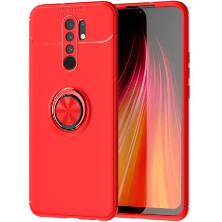 TPU чехол Deen ColorRing под магнитный держатель (opp) для Xiaomi Redmi 9 Червоний (6828)