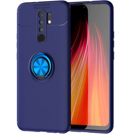 TPU чехол Deen ColorRing под магнитный держатель (opp) для Xiaomi Redmi 9 Синий (6825)