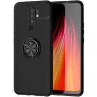 TPU чехол Deen ColorRing под магнитный держатель (opp) для Xiaomi Redmi 9 Чорний (6827)