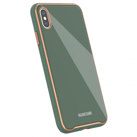 TPU+Glass чехол Venezia для Apple iPhone X / XS (5.8'') Зелёный (6883)