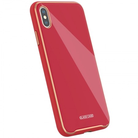 TPU+Glass чехол Venezia для Apple iPhone X / XS (5.8'') Червоний (6880)