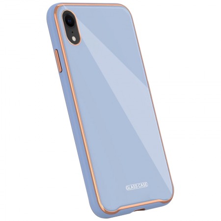 TPU+Glass чехол Venezia для Apple iPhone XR (6.1'') Бузковий (6898)