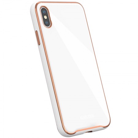 TPU+Glass чехол Venezia для Apple iPhone XS Max (6.5'') Білий (23338)