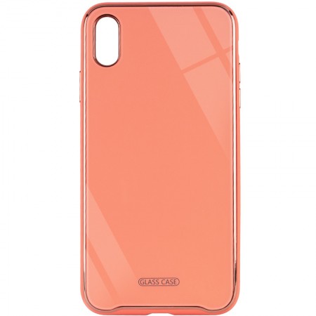 TPU+Glass чехол Venezia для Apple iPhone XS Max (6.5'') Рожевий (6908)