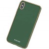 TPU+Glass чехол Venezia для Apple iPhone XS Max (6.5'') Зелений (6901)
