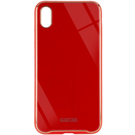 TPU+Glass чехол Venezia для Apple iPhone XS Max (6.5'') Красный (6903)