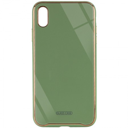 TPU+Glass чехол Venezia для Apple iPhone XS Max (6.5'') М'ятний (6904)