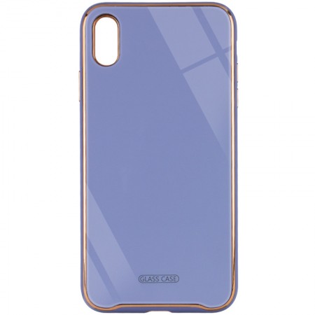 TPU+Glass чехол Venezia для Apple iPhone XS Max (6.5'') Сиреневый (6905)