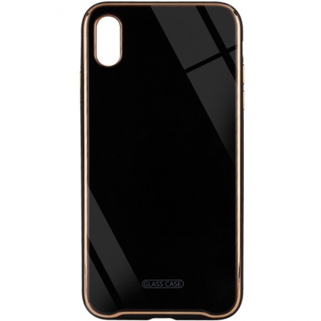 TPU+Glass чехол Venezia для Apple iPhone XS Max (6.5'') Черный (6906)