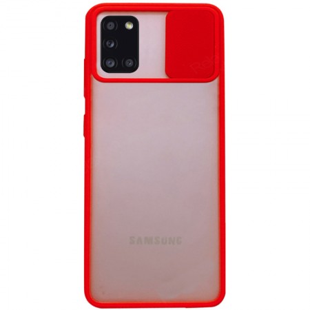 Чехол Camshield mate TPU со шторкой для камеры для Samsung Galaxy A31 Красный (6921)