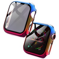 PC+Glass чехол Rainbow для Apple Watch 38mm С рисунком (6945)