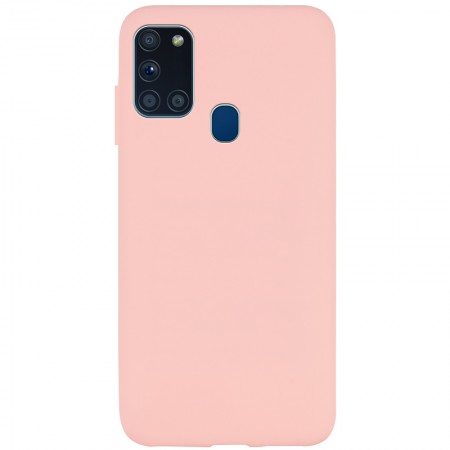 Силиконовый чехол Candy для Samsung Galaxy A21s Рожевий (6972)