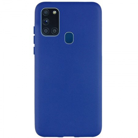 Силиконовый чехол Candy для Samsung Galaxy A21s Синій (6973)