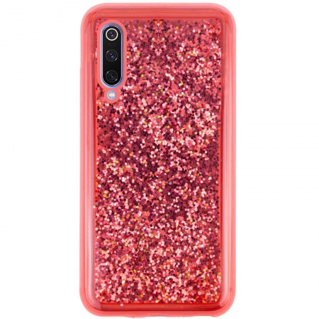 TPU+PC чехол Sparkle (glitter) для Xiaomi Mi 9 Красный (7056)