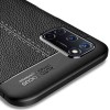 TPU чехол фактурный (с имитацией кожи) для Oppo A52 / A72 / A92 Черный (7124)