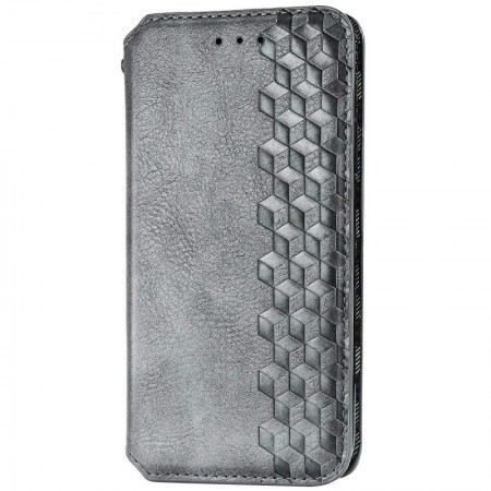 Кожаный чехол книжка GETMAN Cubic (PU) для Xiaomi Mi 10 Lite Серый (7145)