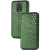 Кожаный чехол книжка GETMAN Cubic (PU) для Xiaomi Redmi Note 9s / Note 9 Pro / Note 9 Pro Max Зелёный (7148)