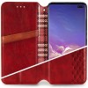 Кожаный чехол книжка GETMAN Cubic (PU) для Samsung Galaxy A21s Червоний (7139)