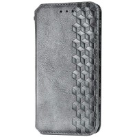 Кожаный чехол книжка GETMAN Cubic (PU) для Samsung Galaxy A21s Сірий (7140)