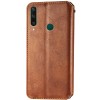 Кожаный чехол книжка GETMAN Cubic (PU) для Huawei Y6p Коричневый (16225)