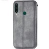 Кожаный чехол книжка GETMAN Cubic (PU) для Huawei Y6p Серый (16226)