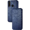 Кожаный чехол книжка GETMAN Cubic (PU) для Huawei Y6p Синий (7134)