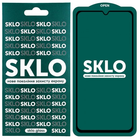 Защитное стекло SKLO 5D (full glue) для Xiaomi Redmi 9A / 9C Чорний (16766)