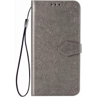 Кожаный чехол (книжка) Art Case с визитницей для Samsung Galaxy A11 / M11 Сірий (7170)