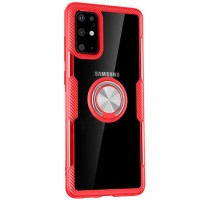 TPU+PC чехол Deen CrystalRing for Magnet (opp) для Samsung Galaxy S20+ Красный (12571)