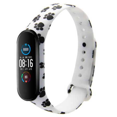 Силиконовый ремешок с рисунком для Xiaomi Mi Band 5 / 6 З малюнком (14148)