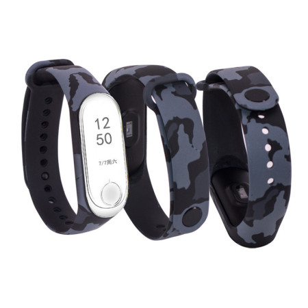 Силиконовый ремешок с рисунком для Xiaomi Mi Band 5 / 6 Хакі (14184)