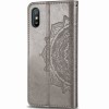 Кожаный чехол (книжка) Art Case с визитницей для Xiaomi Redmi 9A Серый (7340)