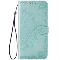 Кожаный чехол (книжка) Art Case с визитницей для Xiaomi Redmi 9C Бирюзовый (13180)