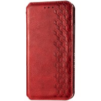 Кожаный чехол книжка GETMAN Cubic (PU) для Xiaomi Redmi 9A Красный (16231)