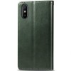 Кожаный чехол книжка GETMAN Gallant (PU) для Xiaomi Redmi 9A Зелёный (7348)