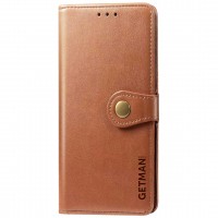 Кожаный чехол книжка GETMAN Gallant (PU) для Xiaomi Redmi 9A Коричневый (7349)