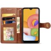 Кожаный чехол книжка GETMAN Gallant (PU) для Xiaomi Redmi 9A Коричневый (7349)