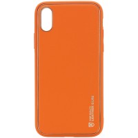 Кожаный чехол Xshield для Apple iPhone XR (6.1'') Оранжевый (7424)