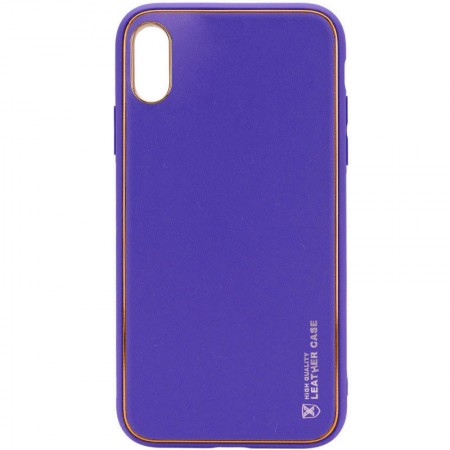 Кожаный чехол Xshield для Apple iPhone XR (6.1'') Фиолетовый (19642)
