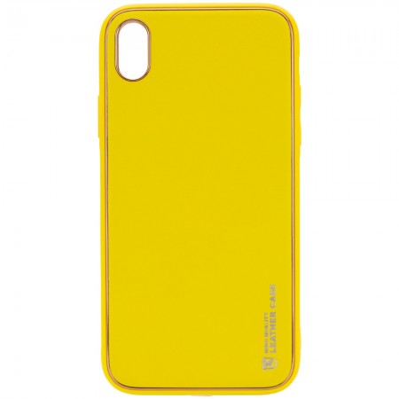 Кожаный чехол Xshield для Apple iPhone X / XS (5.8'') Желтый (7420)