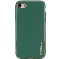 Кожаный чехол Xshield для Apple iPhone 7 / 8 / SE (2020) (4.7'') Зелений (19629)
