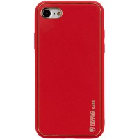 Кожаный чехол Xshield для Apple iPhone 7 / 8 / SE (2020) (4.7'') Красный (19627)