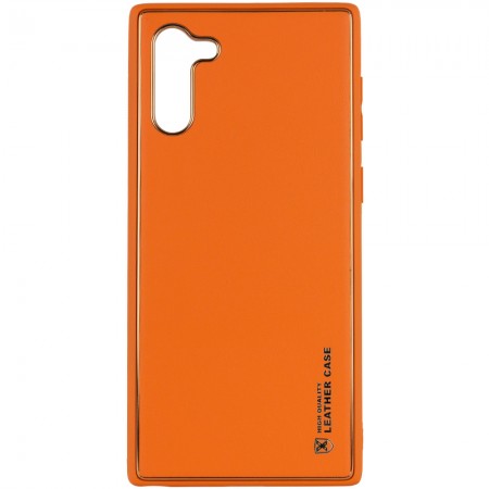 Кожаный чехол Xshield для Samsung Galaxy Note 10 Помаранчевий (7428)