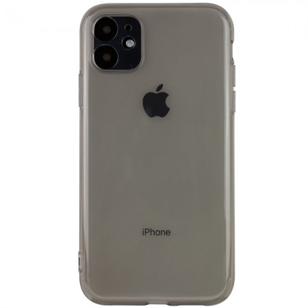 Матовый полупрозрачный TPU чехол с защитой камеры для Apple iPhone 11 (6.1'') Черный (7480)