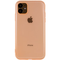 Матовый полупрозрачный TPU чехол с защитой камеры для Apple iPhone 11 (6.1'') Помаранчевий (7479)